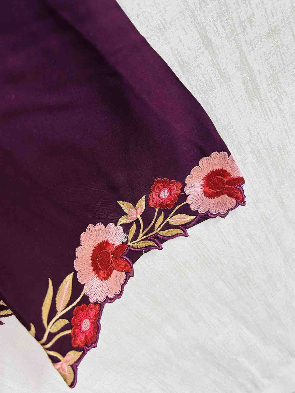 Floral V-neck Cord-set